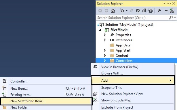Adding New Scaffolded Item